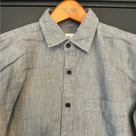 🦅 AE Dip Dye Long Sleeve Button Down Shirt - Picture 2 of 9